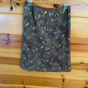 Light Olive Green Paisley Skirt